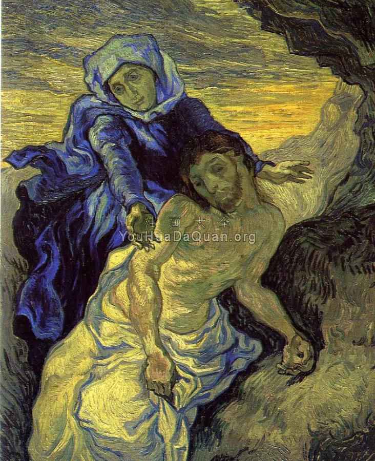 圣母哀子图(仿德拉克洛瓦作品) - 文森特·威廉·梵高